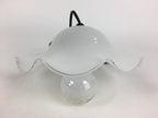 Japanese Glass Lamp Shade And Light Bulb Set Vtg White Glass JK368