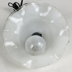 Japanese Glass Lamp Shade And Light Bulb Set Vtg White Glass JK368