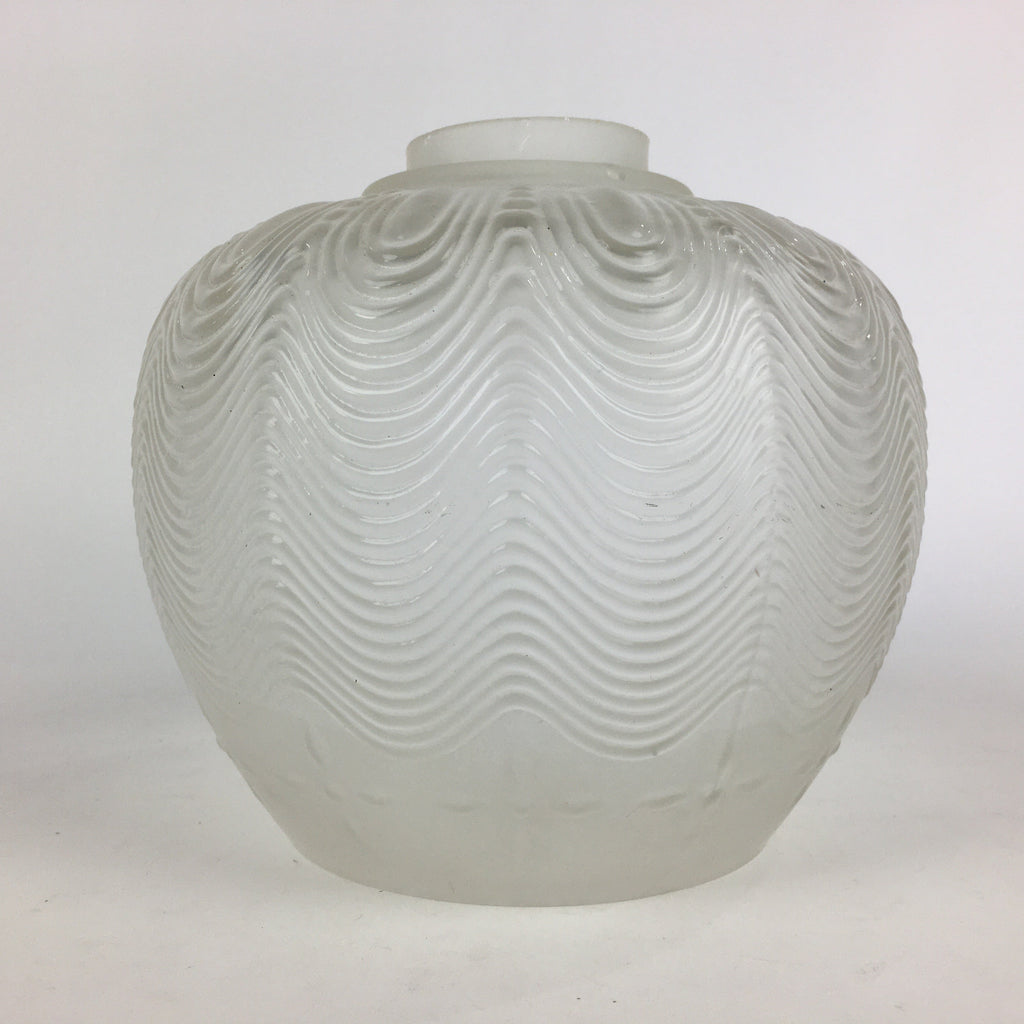 Japanese Glass Lamp Shade Vtg Bulb Cover Frosted Glass JK361
