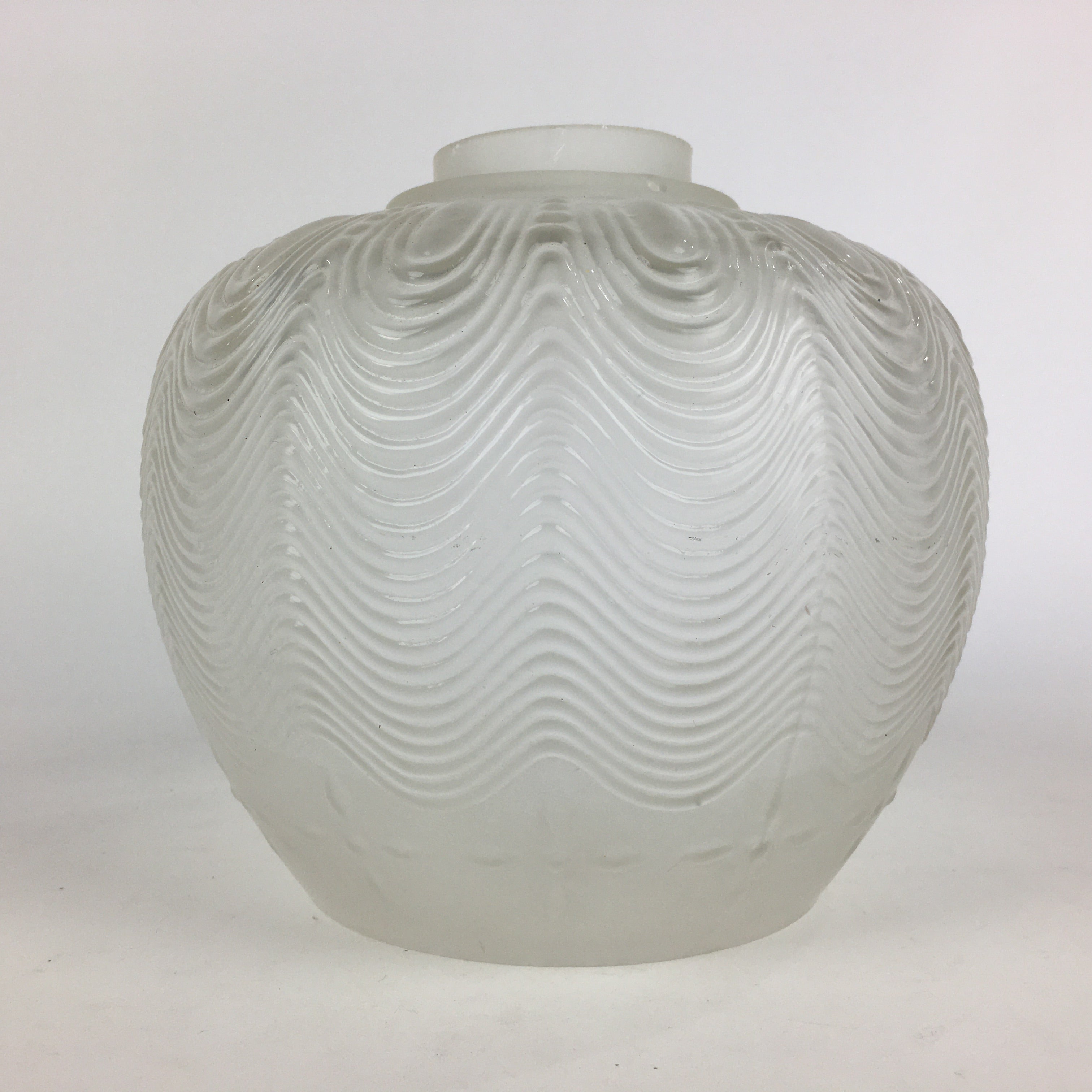 Japanese Glass Lamp Shade Vtg Bulb Cover Frosted Glass JK361