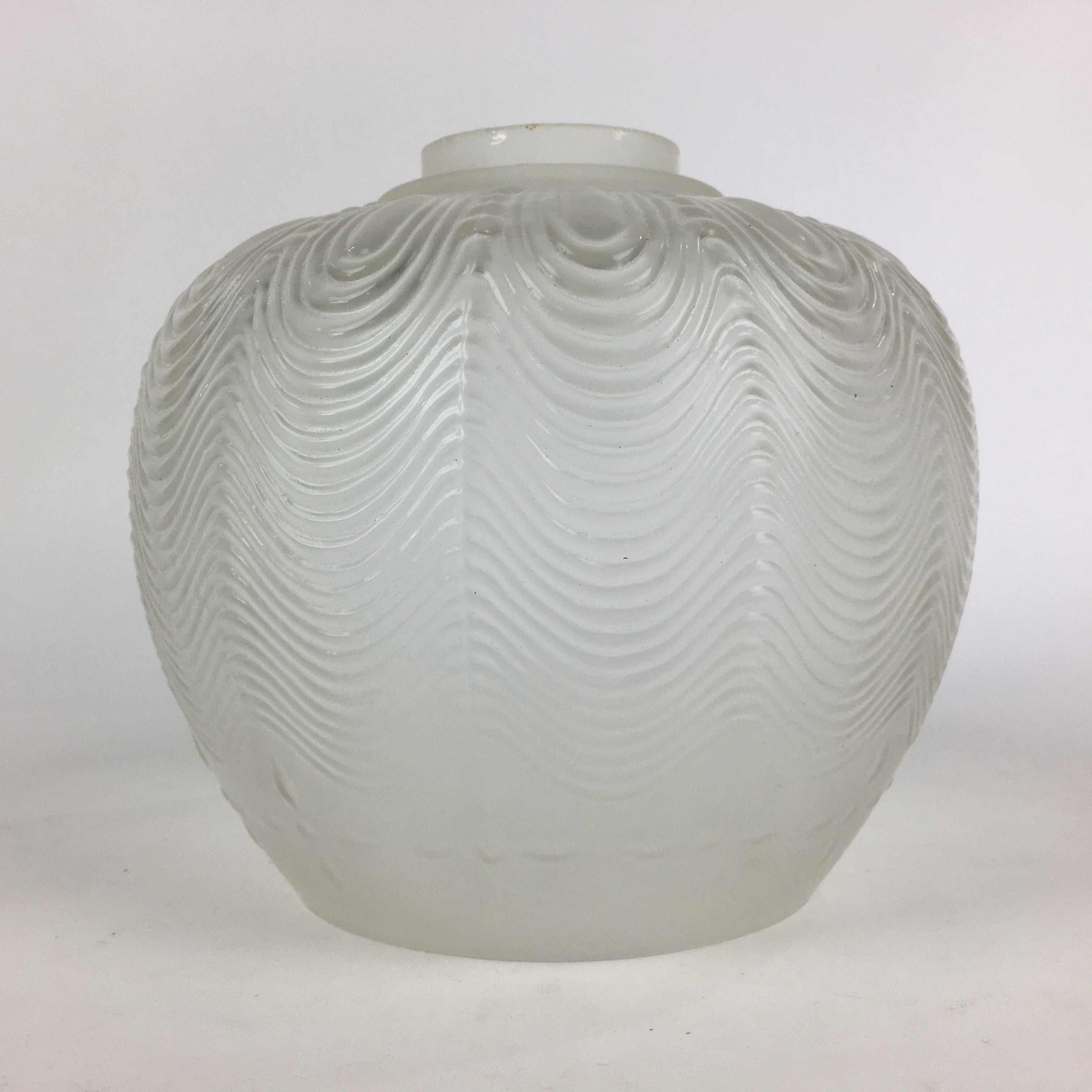 Japanese Glass Lamp Shade Vtg Bulb Cover Frosted Glass JK361