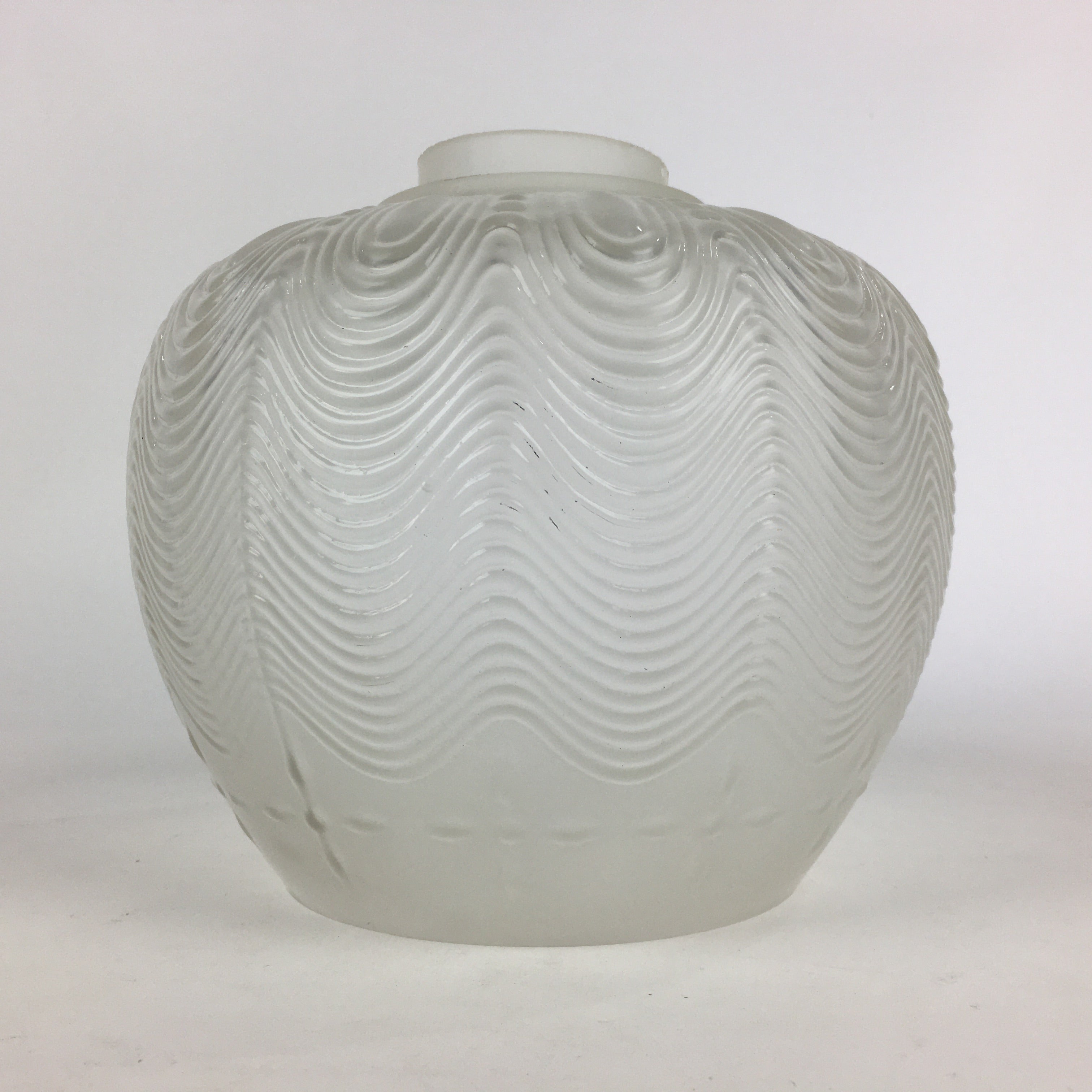 Japanese Glass Lamp Shade Vtg Bulb Cover Frosted Glass JK361