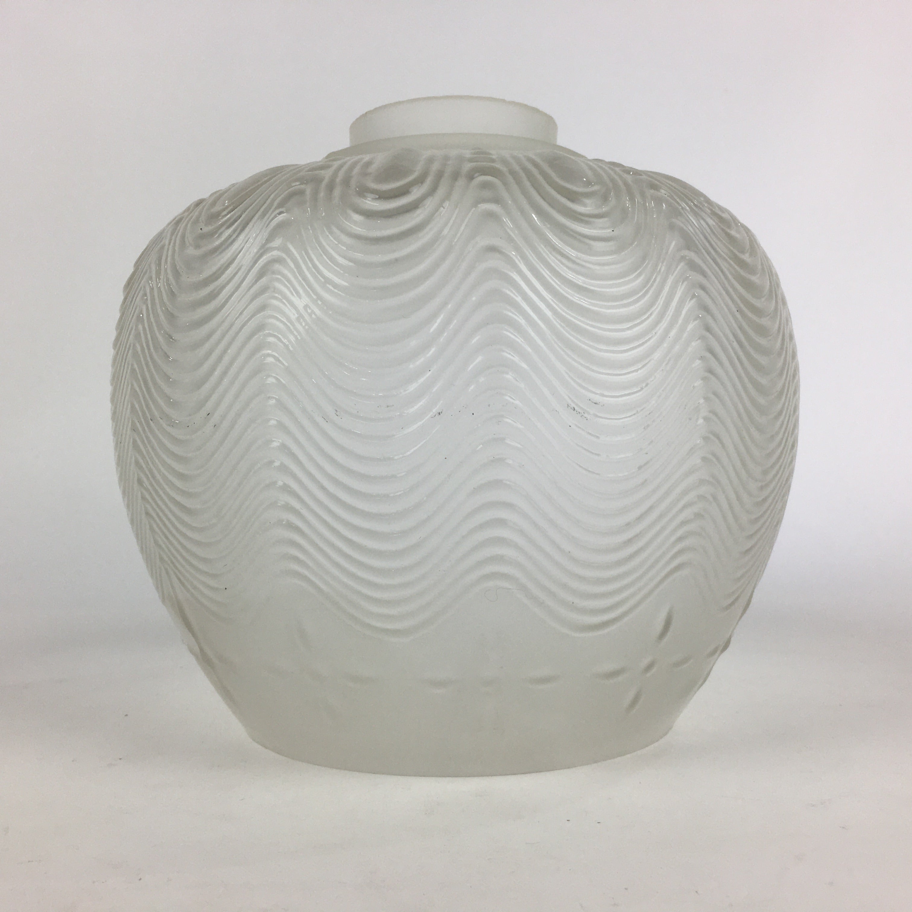 Japanese Glass Lamp Shade Vtg Bulb Cover Frosted Glass JK361