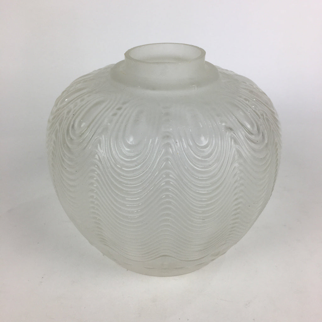 Japanese Glass Lamp Shade Vtg Bulb Cover Frosted Glass JK361