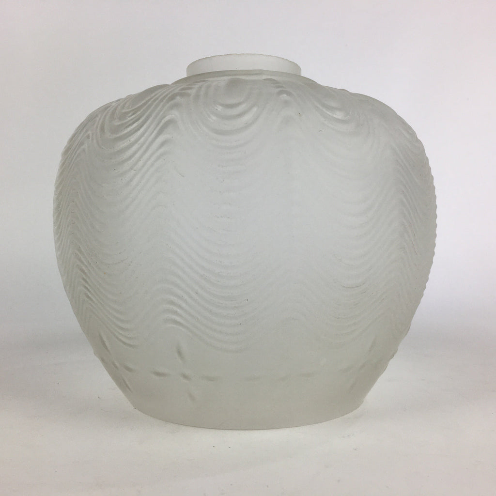 Japanese Glass Lamp Shade Vtg Bulb Cover Frosted Glass JK362