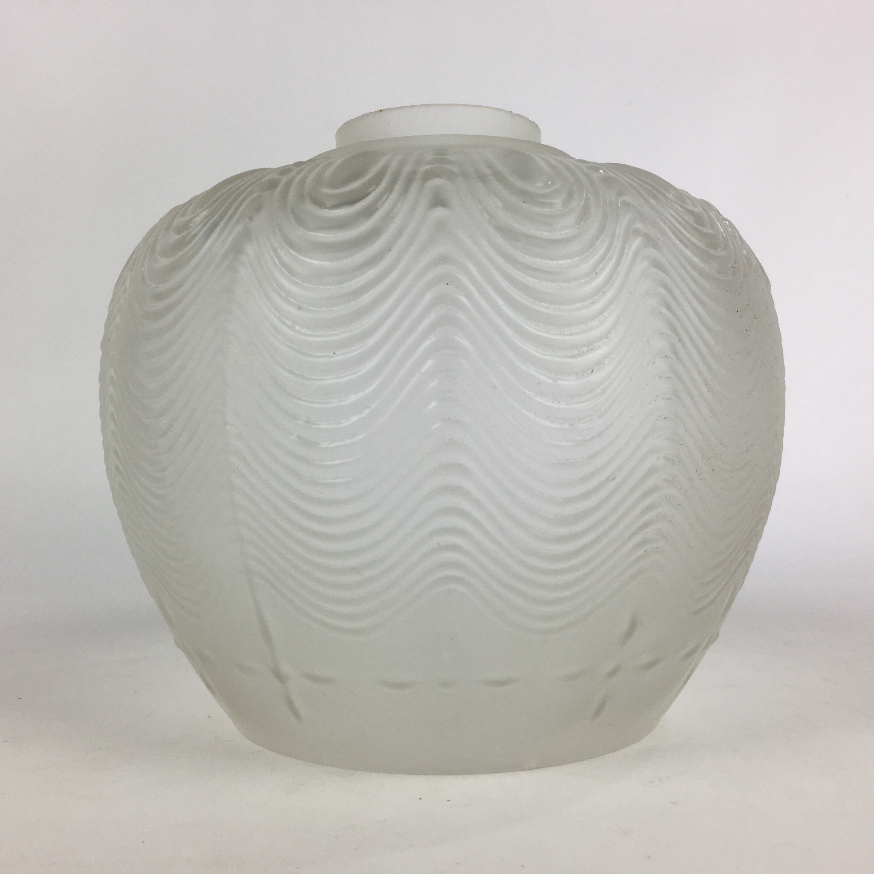 Japanese Glass Lamp Shade Vtg Bulb Cover Frosted Glass JK362