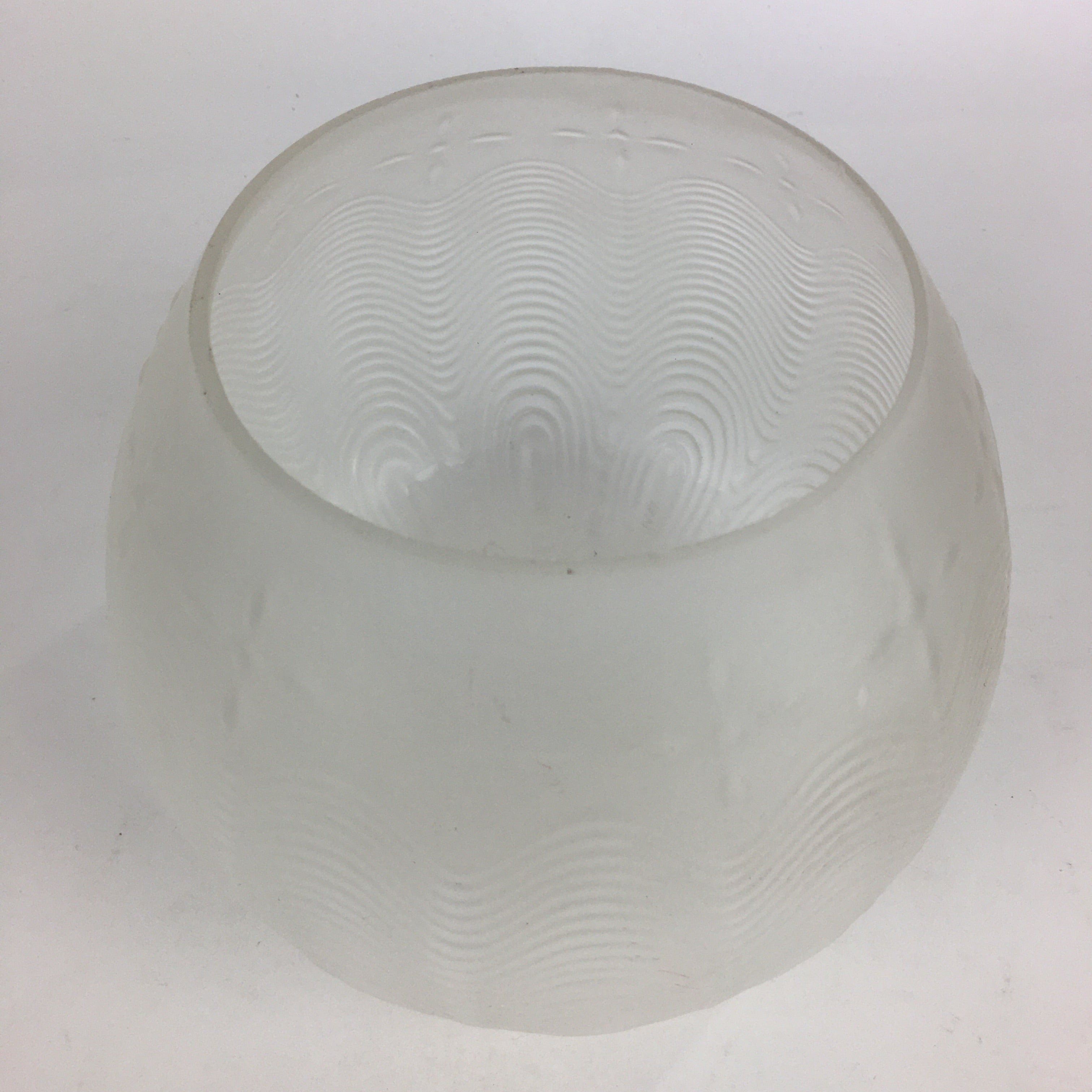 Japanese Glass Lamp Shade Vtg Bulb Cover Frosted Glass JK362