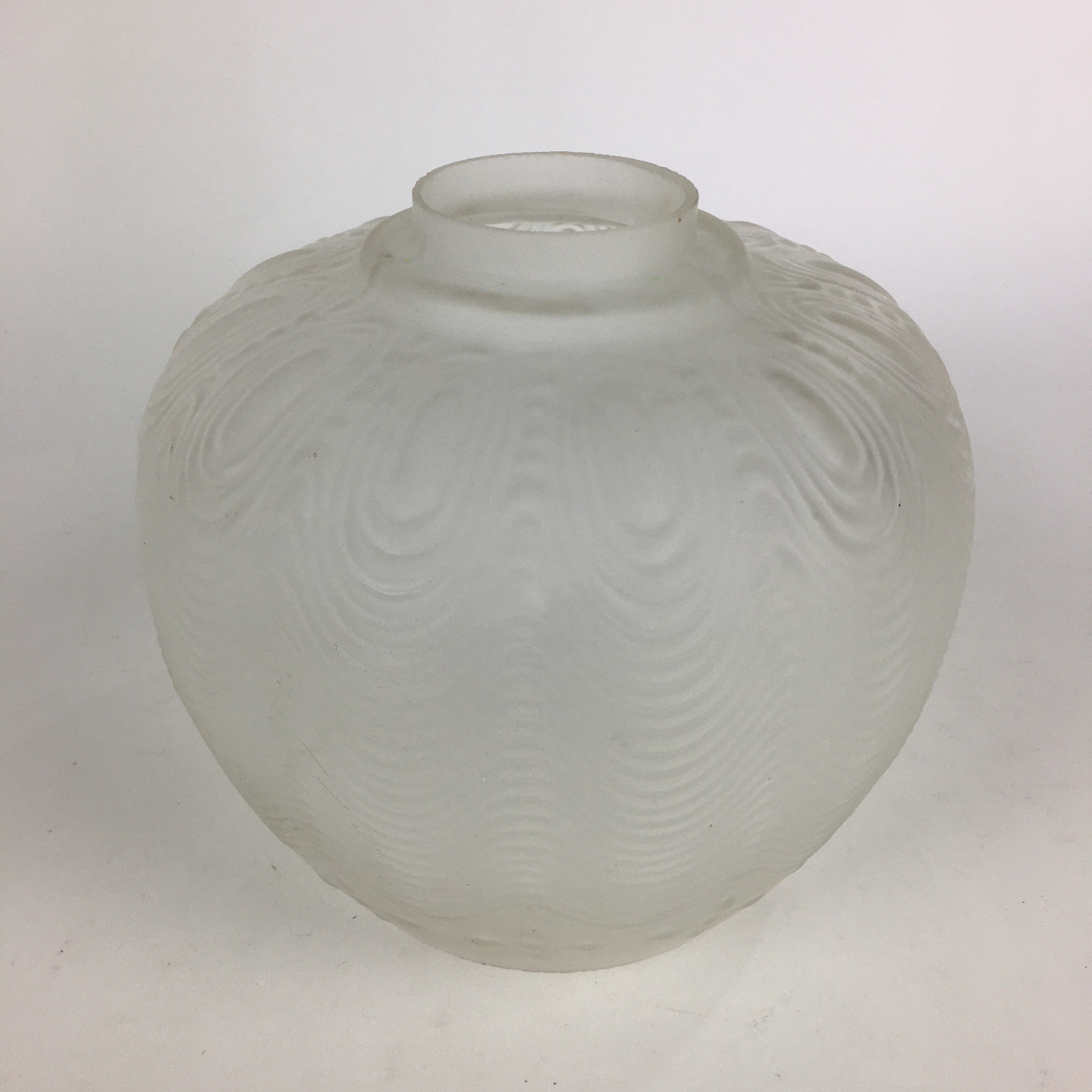 Japanese Glass Lamp Shade Vtg Bulb Cover Frosted Glass JK362