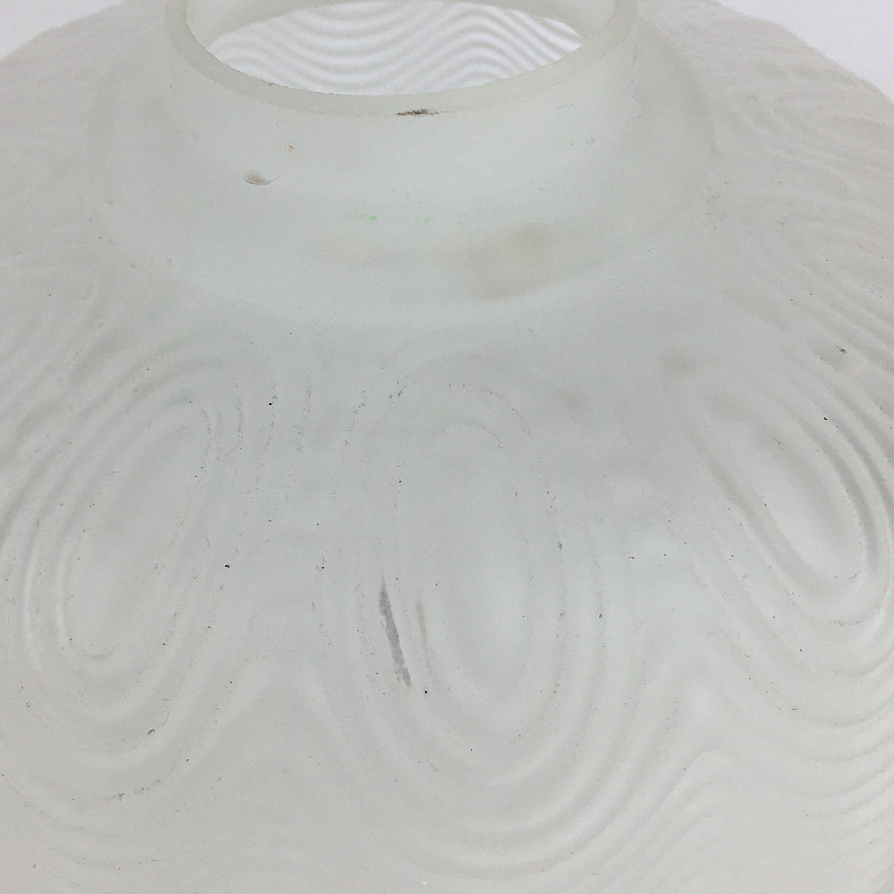 Japanese Glass Lamp Shade Vtg Bulb Cover Frosted Glass JK363