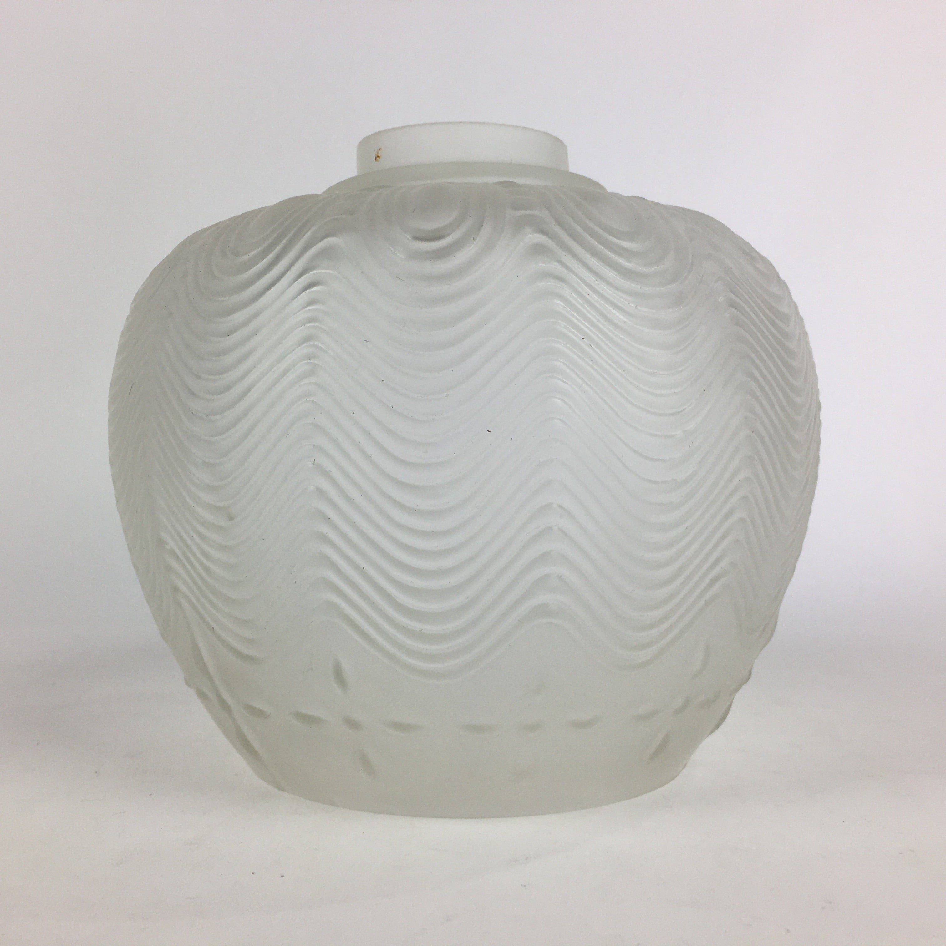 Japanese Glass Lamp Shade Vtg Bulb Cover Frosted Glass JK363