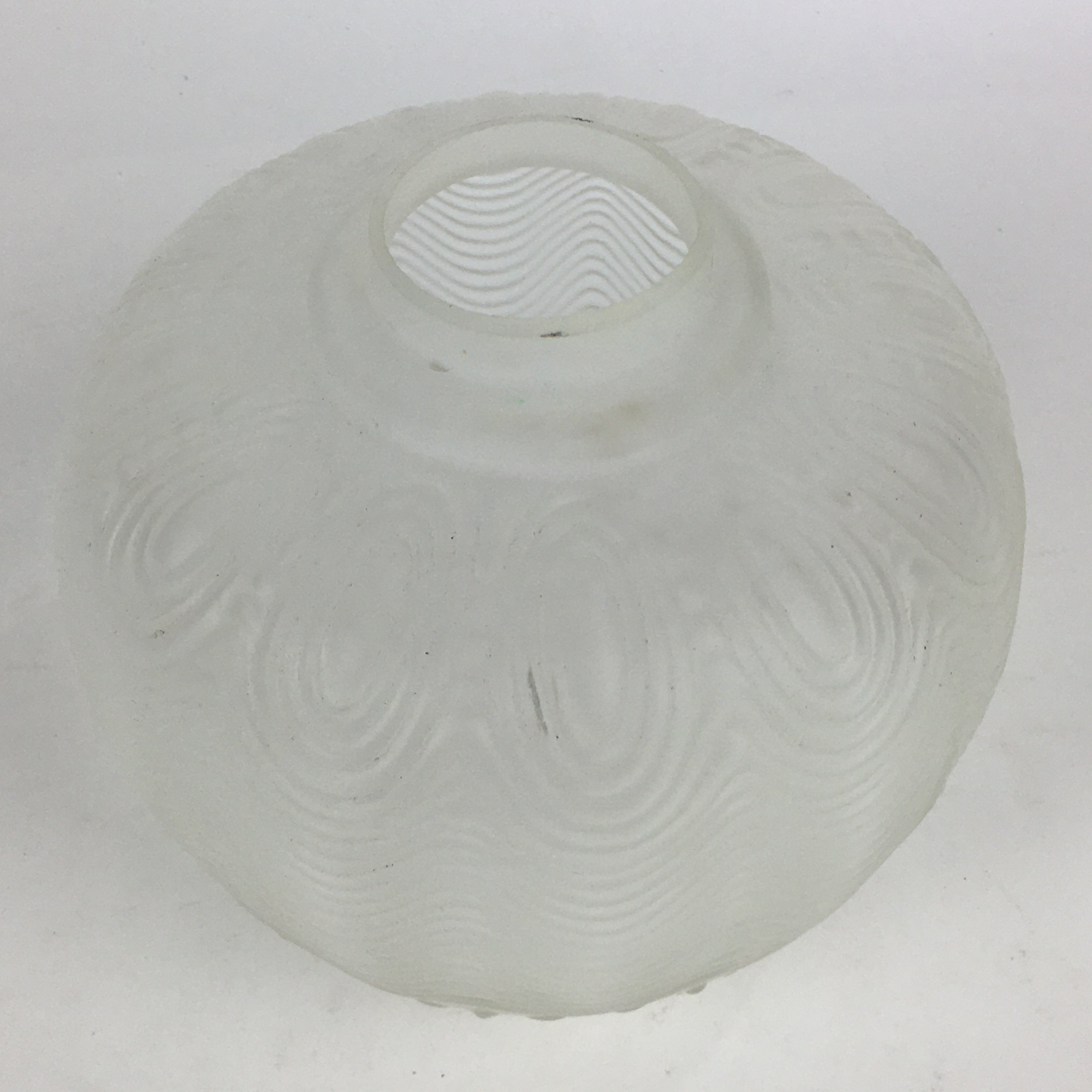 Japanese Glass Lamp Shade Vtg Bulb Cover Frosted Glass JK363