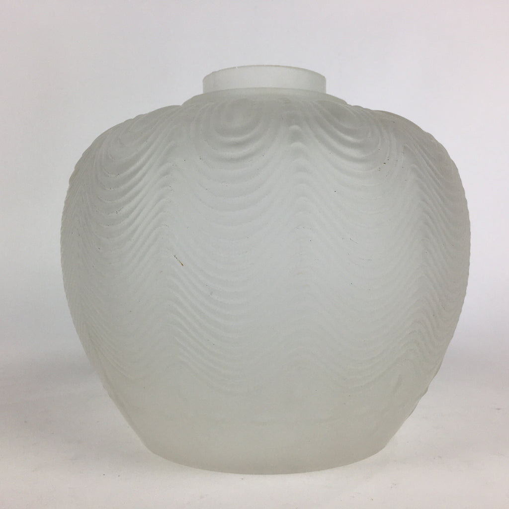 Japanese Glass Lamp Shade Vtg Bulb Cover Frosted Glass JK364