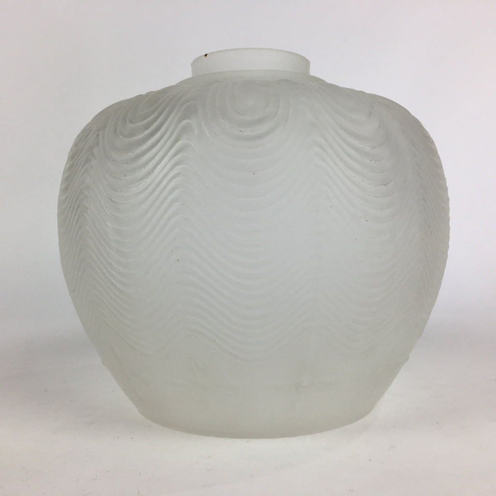 Japanese Glass Lamp Shade Vtg Bulb Cover Frosted Glass JK364