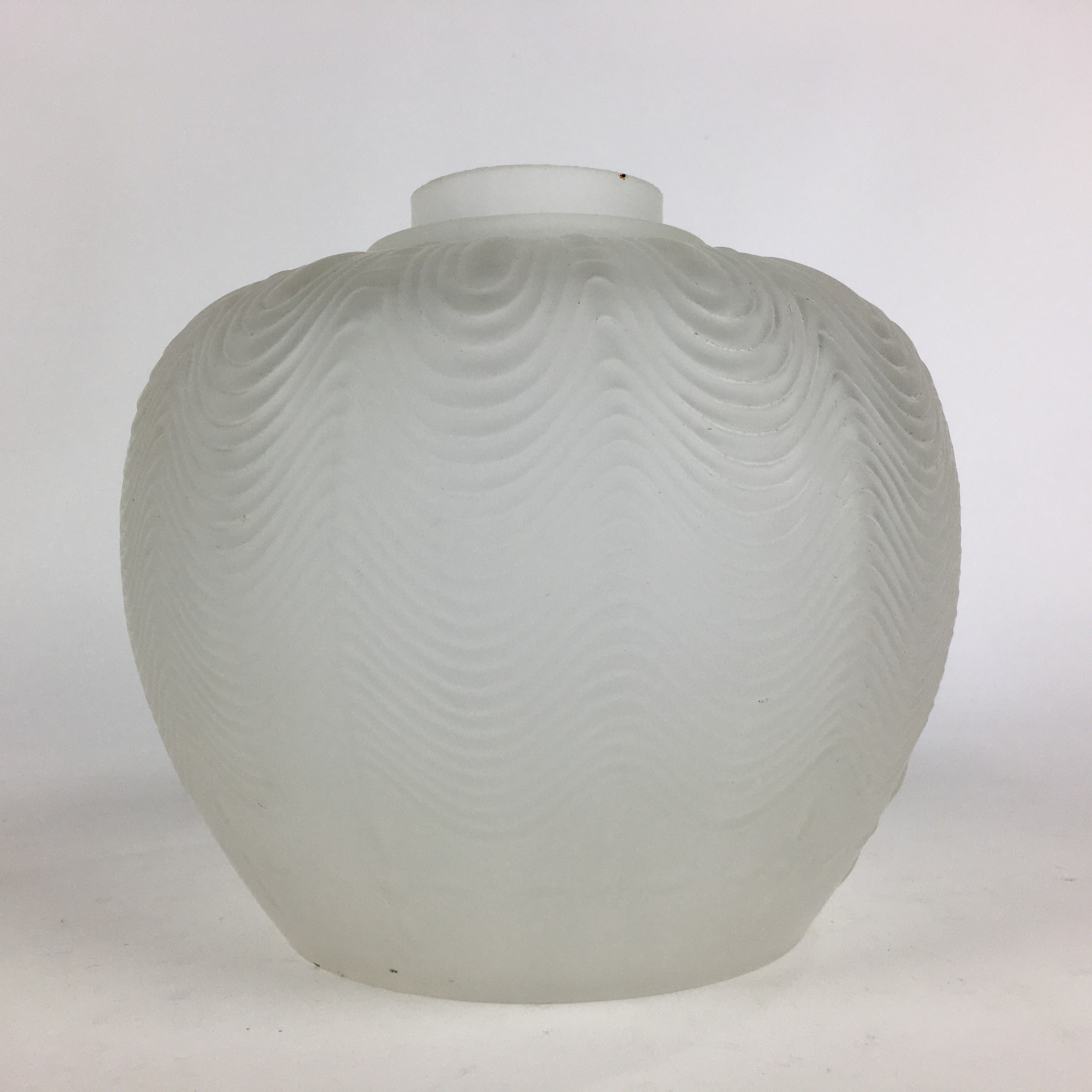 Japanese Glass Lamp Shade Vtg Bulb Cover Frosted Glass JK364
