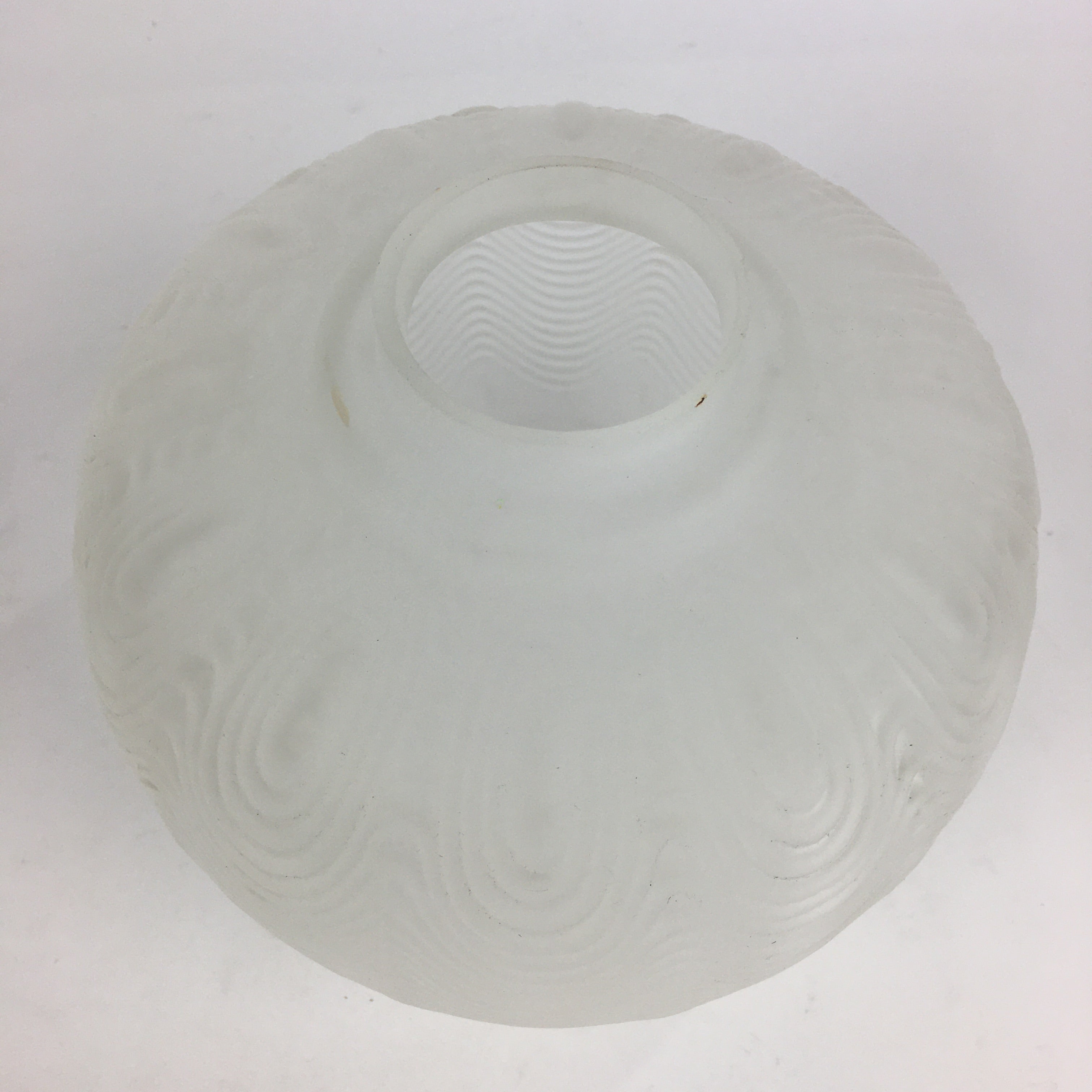 Japanese Glass Lamp Shade Vtg Bulb Cover Frosted Glass JK364