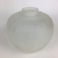 Japanese Glass Lamp Shade Vtg Bulb Cover Frosted Glass JK364