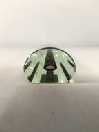 Japanese Glass Paperweight Vtg Semi-Cylindrical Stick Brown Gold JK171