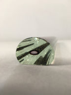 Japanese Glass Paperweight Vtg Semi-Cylindrical Stick Brown Gold JK171