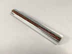 Japanese Glass Paperweight Vtg Semi-Cylindrical Stick Brown Gold JK171