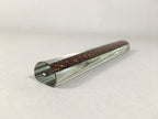 Japanese Glass Paperweight Vtg Semi-Cylindrical Stick Brown Gold JK171