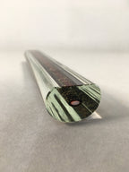 Japanese Glass Paperweight Vtg Semi-Cylindrical Stick Brown Gold JK171