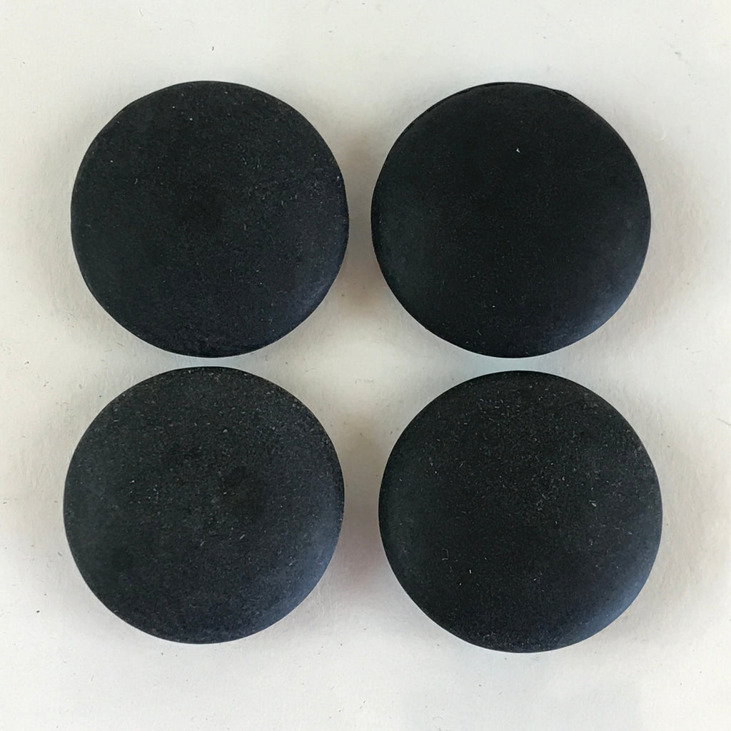 Japanese Go Stone Goishi Piece Set Vtg Traditional Game Black White GO75