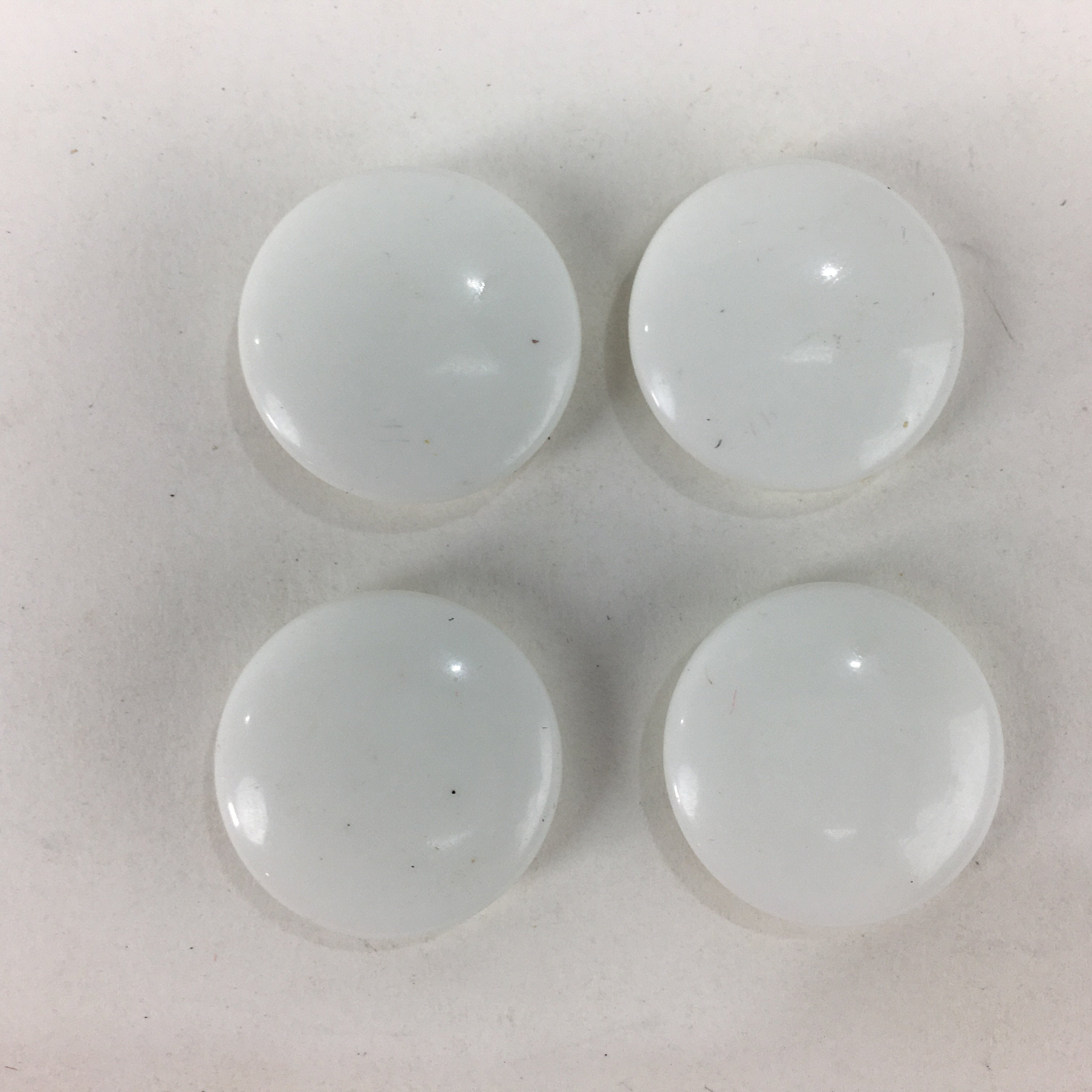 Japanese Go Stone Vtg Goishi Game Piece Set Black Bowl Black White GO65