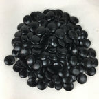 Japanese Go Stone Vtg Goishi Game Piece Set Black Bowl Black White GO65