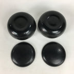 Japanese Go Stone Vtg Goishi Game Piece Set Black Bowl Black White GO65