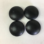 Japanese Go Stone Vtg Goishi Game Piece Set Brown Bowl Black White GO67
