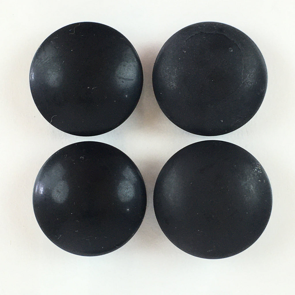 Japanese Go Stone Vtg Goishi Game Piece Set Dark Brown Bowl Black White GO70