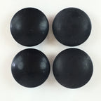 Japanese Go Stone Vtg Goishi Game Piece Set Dark Brown Bowl Black White GO70