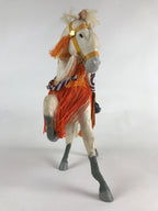 Japanese Gogatsu Ningyo Doll White Horse Vtg Boy's Day Festival Figurine ID499