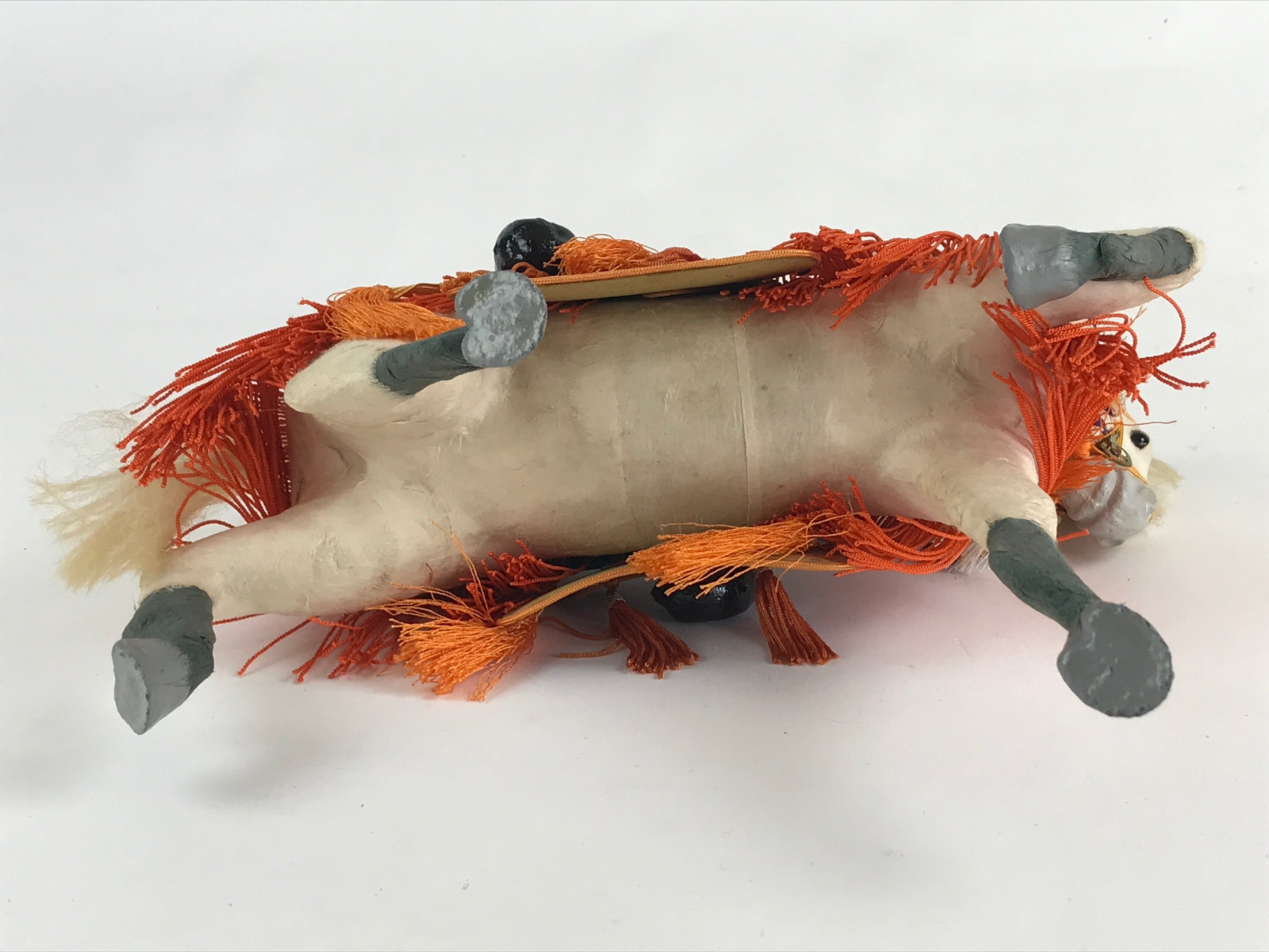Japanese Gogatsu Ningyo Doll White Horse Vtg Boy's Day Festival Figurine ID499