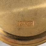 Japanese Gold Plated Metal Kettle Vtg Display Chagama Ornament Okimono BD569