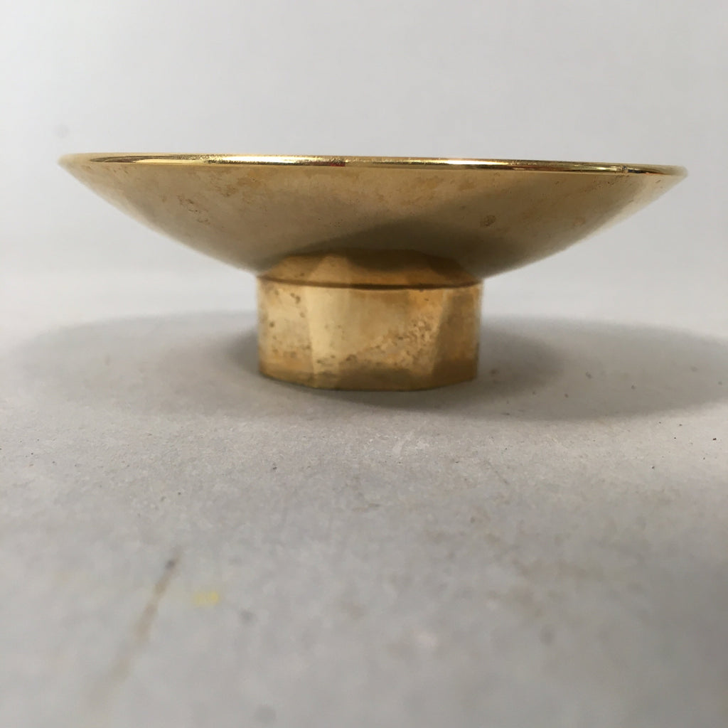 Japanese Gold Plated Sake Drinking Cup Vtg Copper Sakazuki Guinomi GU744