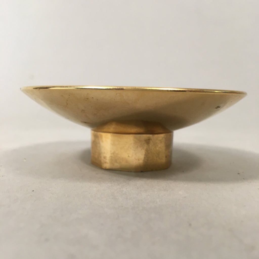 Japanese Gold Plated Sake Drinking Cup Vtg Copper Sakazuki Guinomi GU744