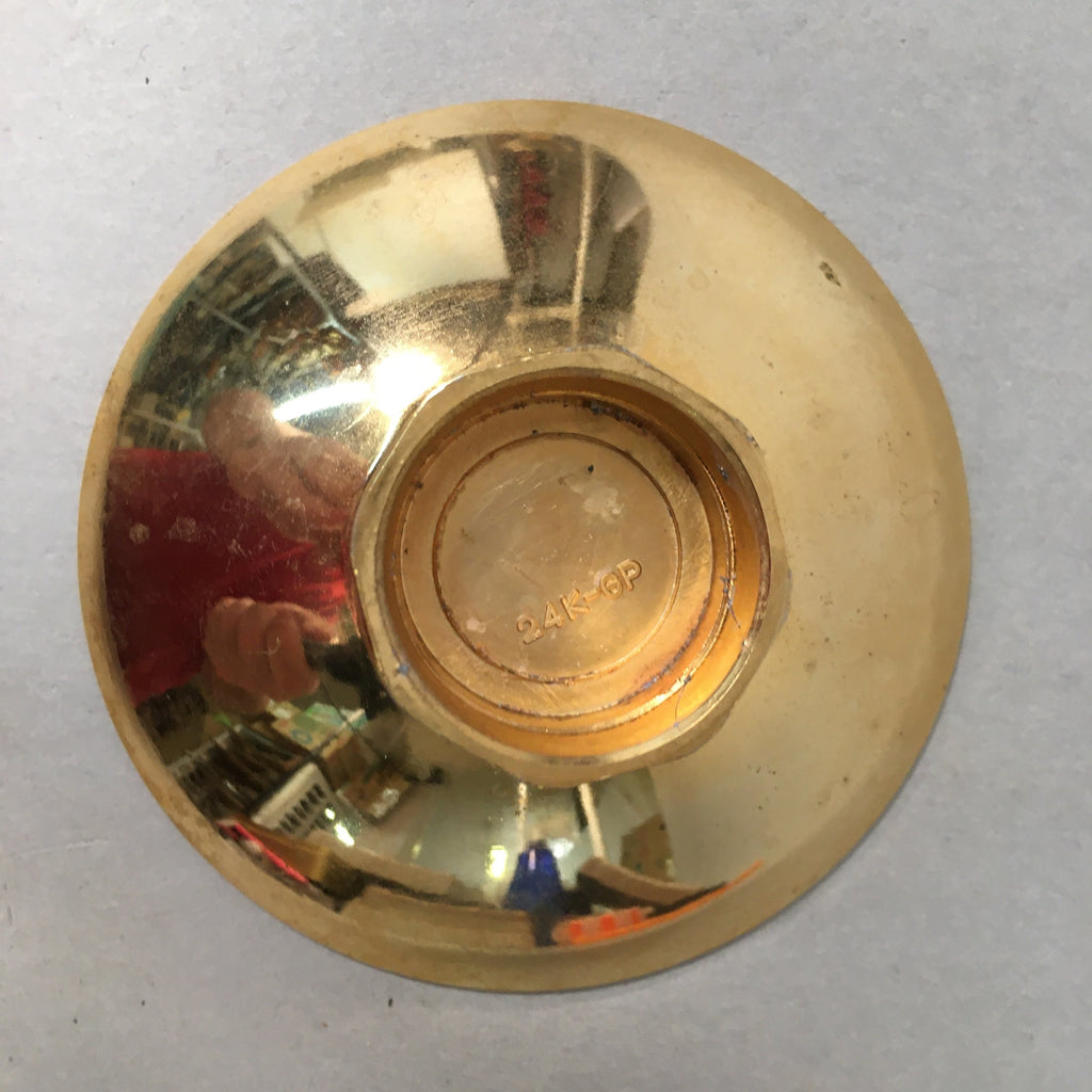 Japanese Gold Plated Sake Drinking Cup Vtg Copper Sakazuki Guinomi GU744