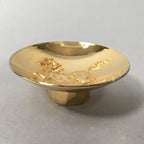 Japanese Gold Plated Sake Drinking Cup Vtg Copper Sakazuki Guinomi Horse GU746