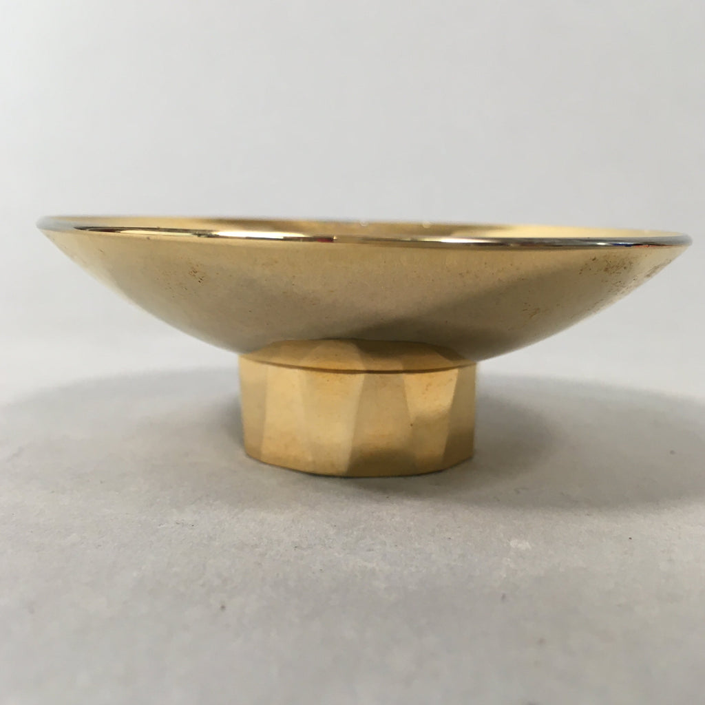Japanese Gold Plated Sake Drinking Cup Vtg Copper Sakazuki Guinomi Horse GU746