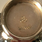 Japanese Gold Plated Sake Drinking Cup Vtg Copper Sakazuki Guinomi Monkey GU747