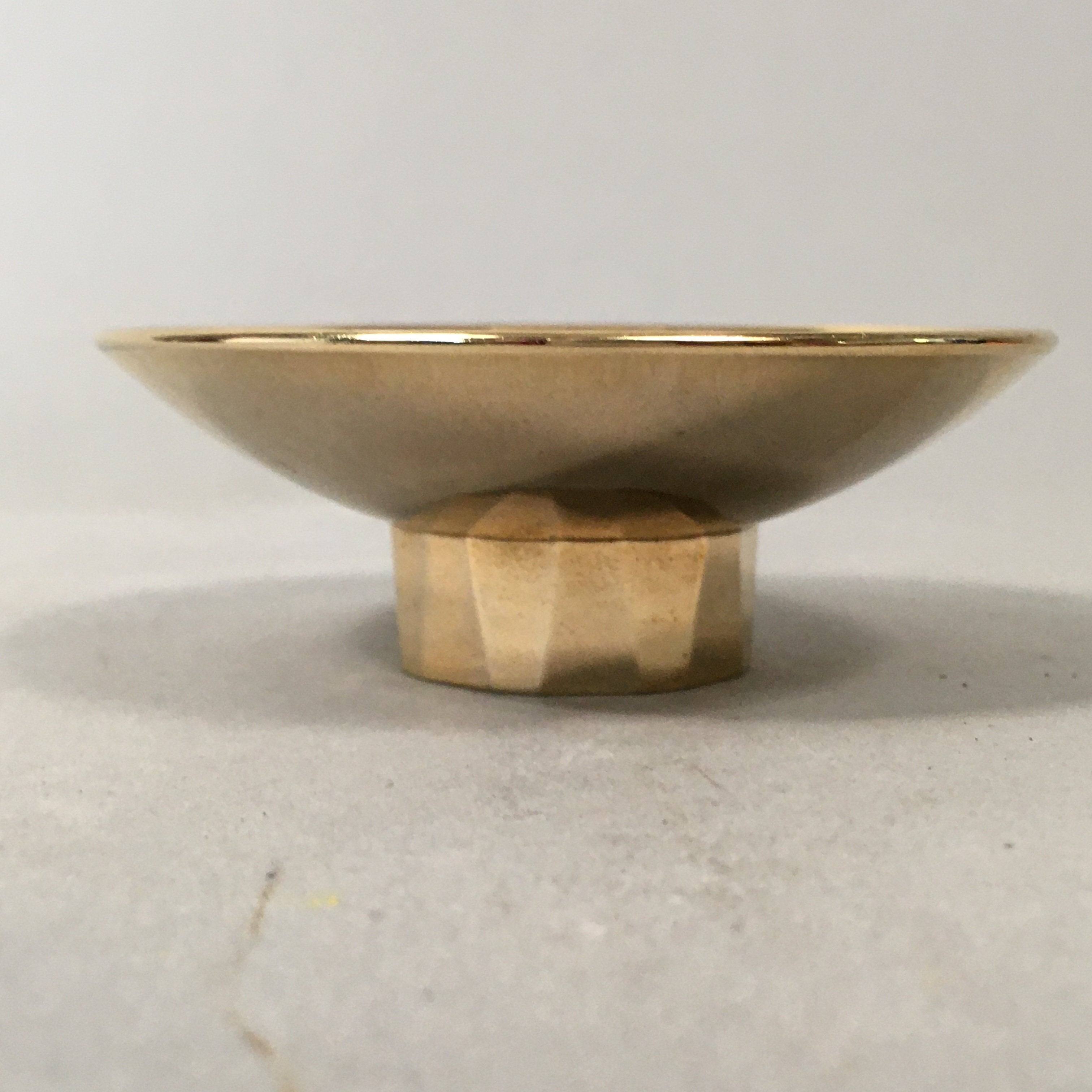 Japanese Gold Plated Sake Drinking Cup Vtg Copper Sakazuki Guinomi Sheep GU745