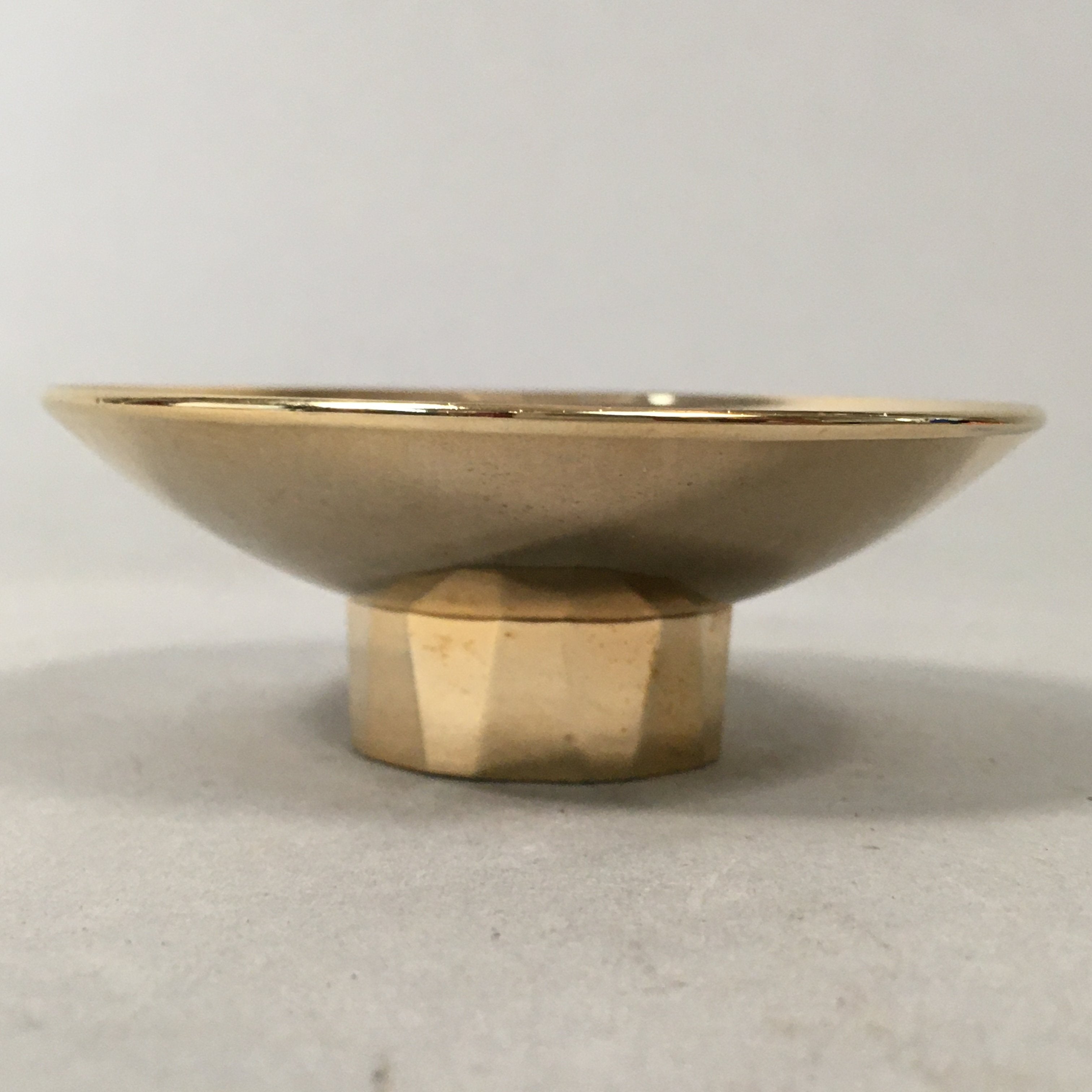 Japanese Gold Plated Sake Drinking Cup Vtg Copper Sakazuki Guinomi Sheep GU745