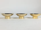 Japanese Gold Sake Cup 3pc Set Vtg Copper Sakazuki Wood Box Guinomi PX597