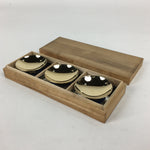 Japanese Gold Sake Cup 3pc Set Vtg Copper Sakazuki Wood Box Guinomi PX597