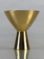 Japanese Golden Metal Sake Cup Guinomi Ochoko Sakazuki High Leg Cup Keiden G77