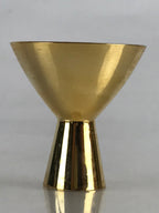 Japanese Golden Metal Sake Cup Guinomi Ochoko Sakazuki High Leg Cup Keiden G77