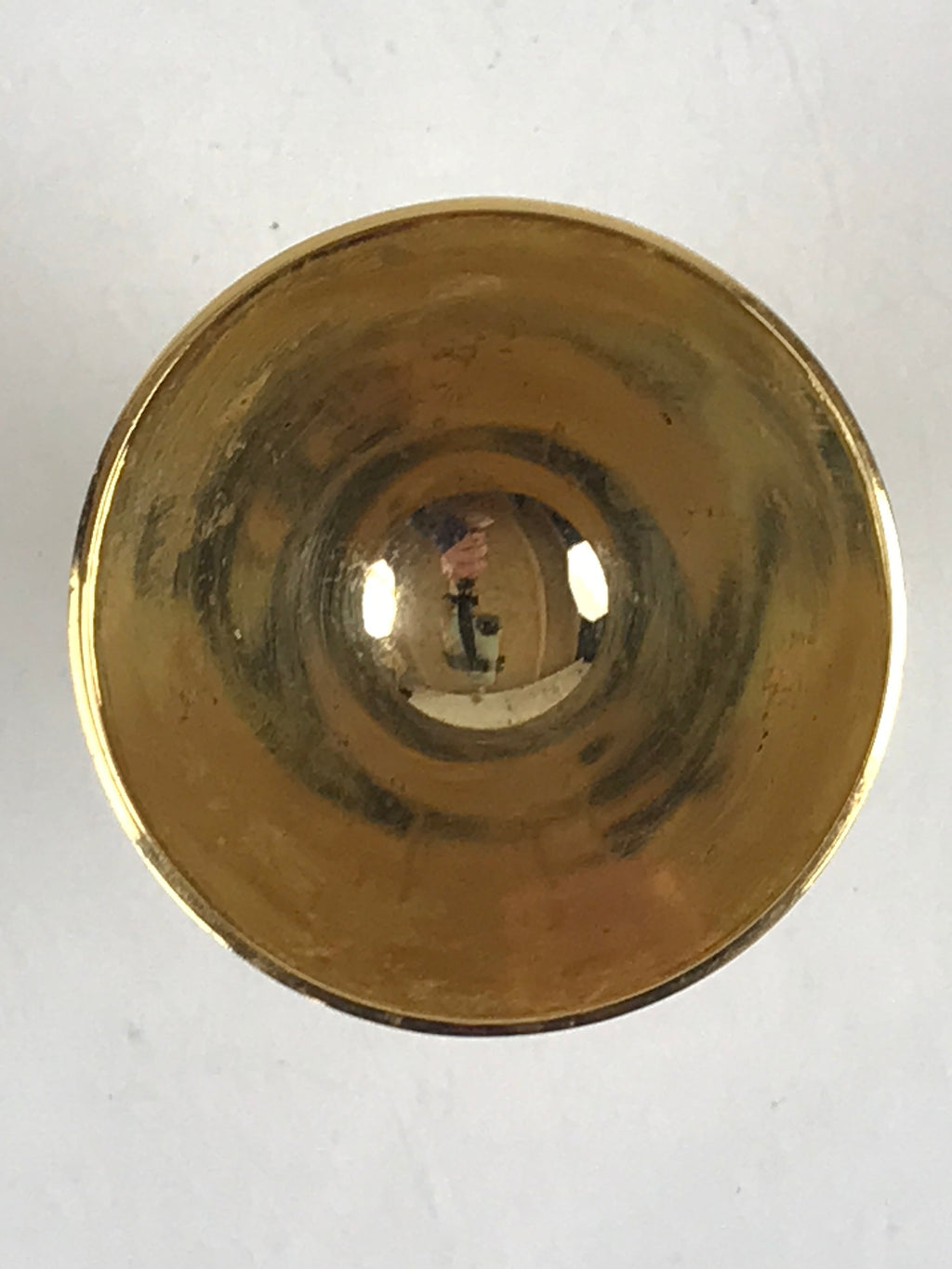 Japanese Golden Metal Sake Cup Guinomi Ochoko Sakazuki High Leg Cup Keiden G77