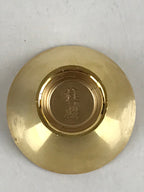 Japanese Golden Metal Sake Cup Guinomi Ochoko Sakazuki High Leg Cup Keiden G77
