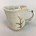 Japanese Gray Ceramic Teacup Mug Vtg Yunomi Crackle Glaze Handle Pottery PT265